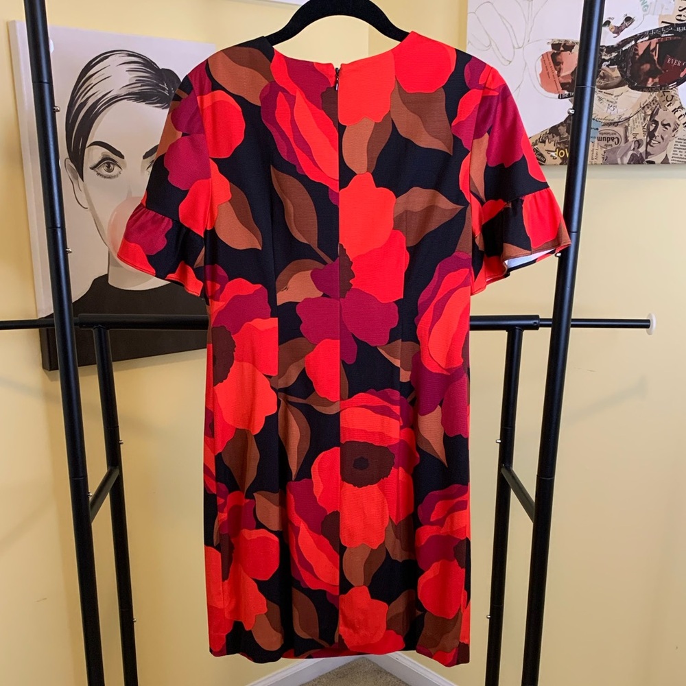 NWT TRINA TURK Floral Darling Dress Red Multi, Size 2 - Picture 9 of 9
